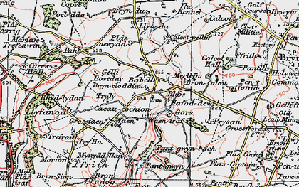 Old map of Waen in 1924