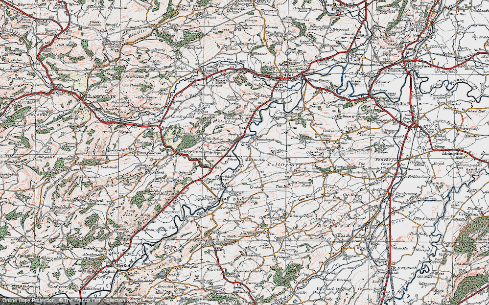 Old Map of Waen-fâch, 1921 in 1921