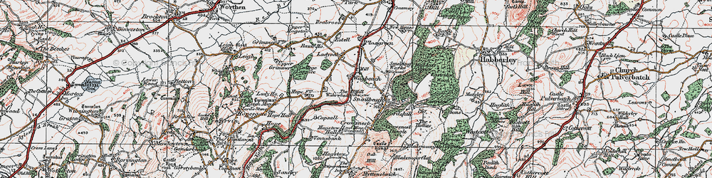 Old map of Wagbeach in 1921