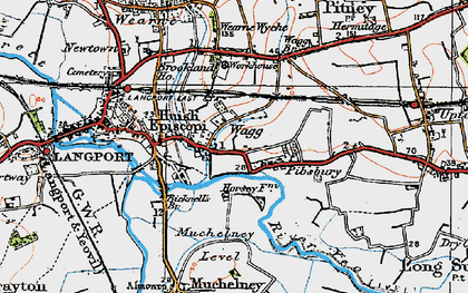 Old map of Wagg in 1919