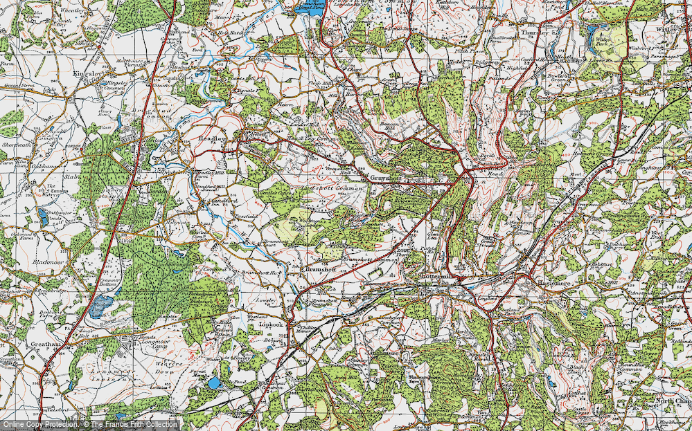 Old Map of Waggoners Wells, 1919 in 1919