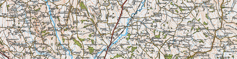 Old map of Waggs Plot in 1919