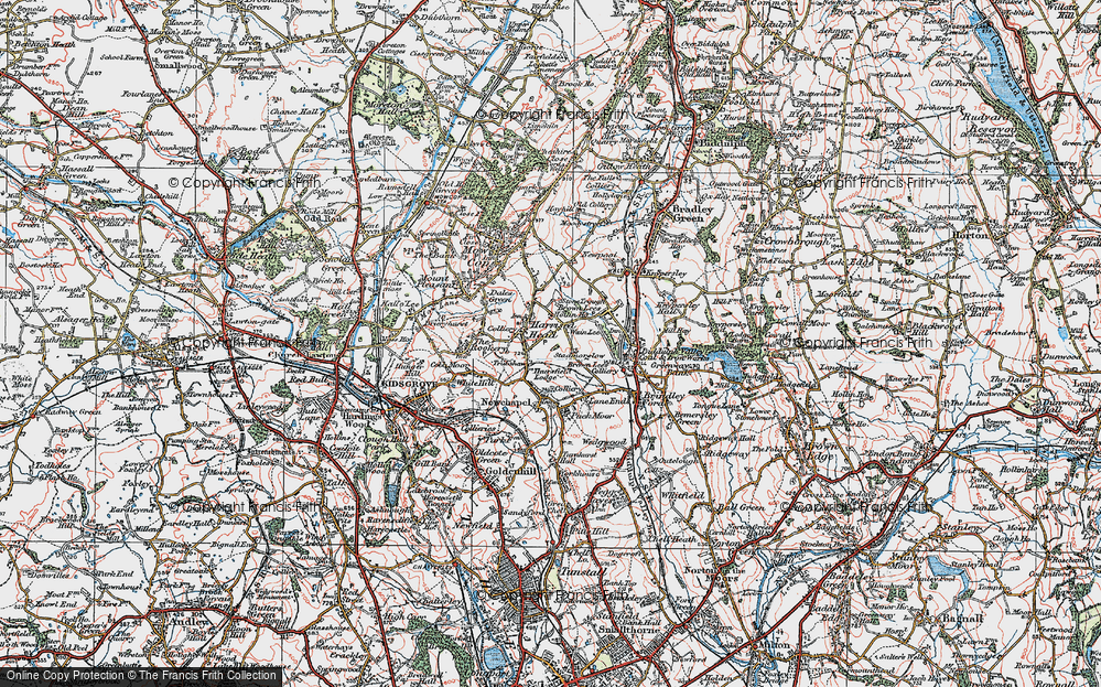 Old Map of Wain Lee, 1923 in 1923