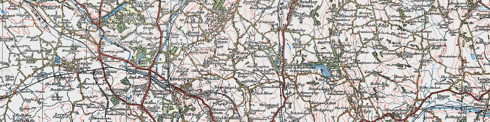 Old map of Wain Lee in 1923