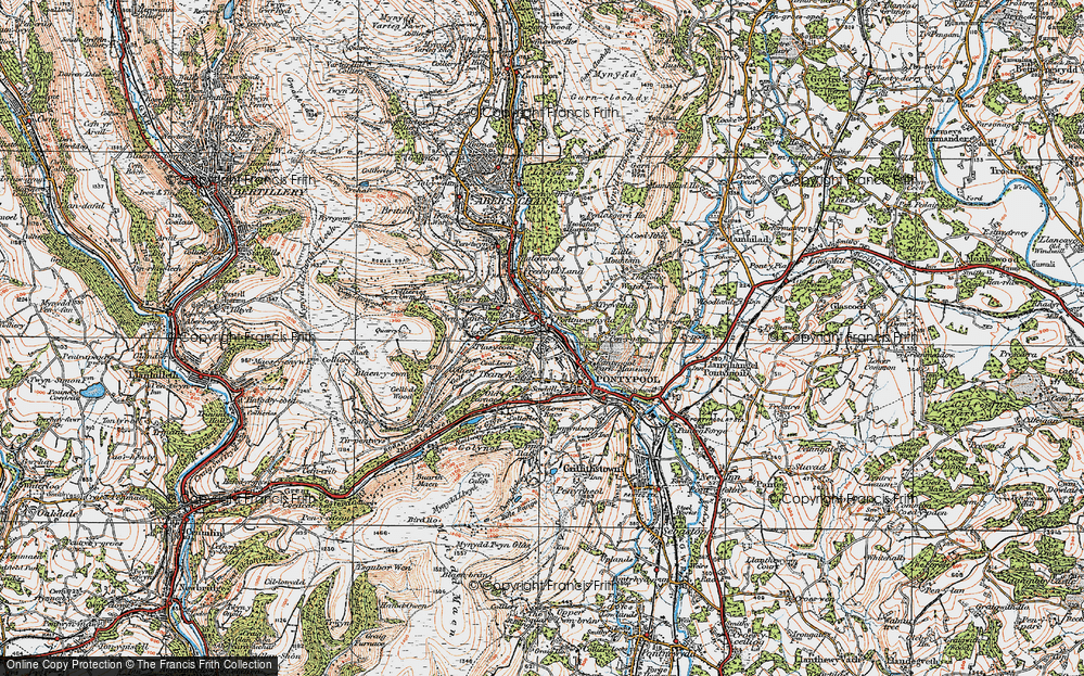 Old Map of Wainfelin, 1919 in 1919