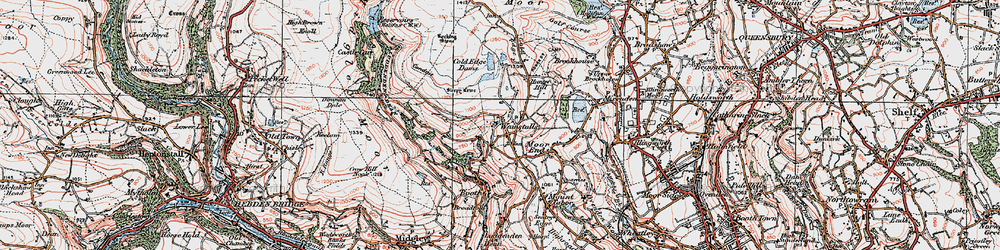 Old map of Wainstalls in 1925