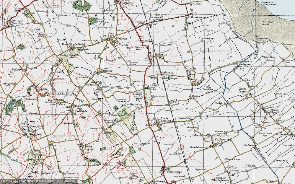 Old Map of Waithe, 1923 in 1923