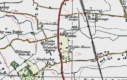 Old map of Waithe in 1923