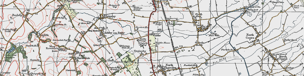 Old map of Waithe in 1923