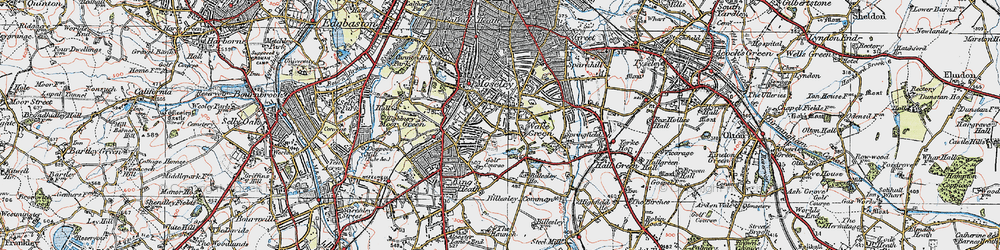 Old map of Wake Green in 1921