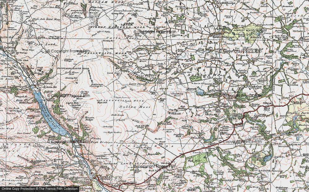 Old Map of Wake Hill, 1925 in 1925