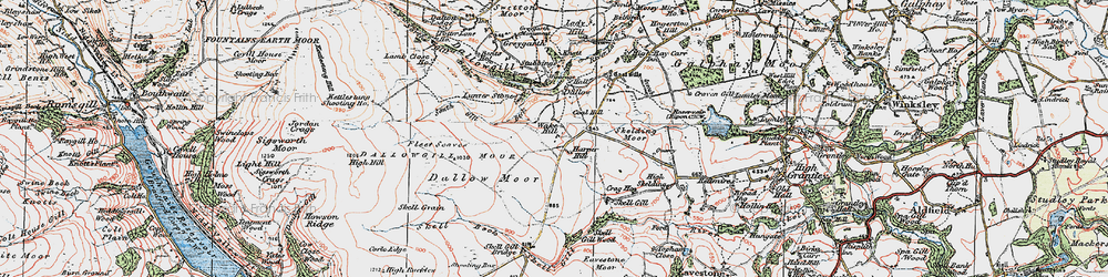 Old map of Wake Hill in 1925