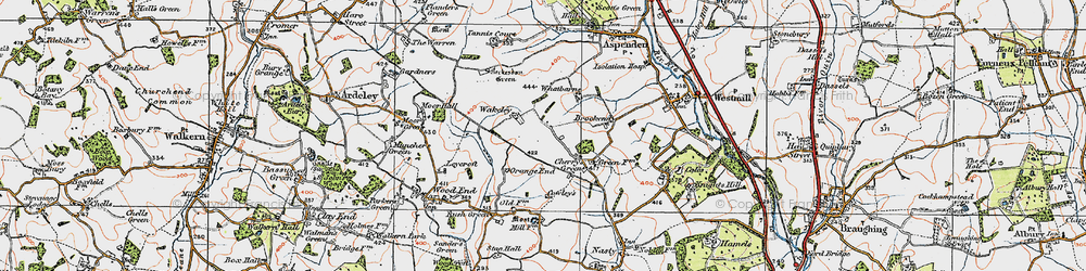 Old map of Wakeley in 1919