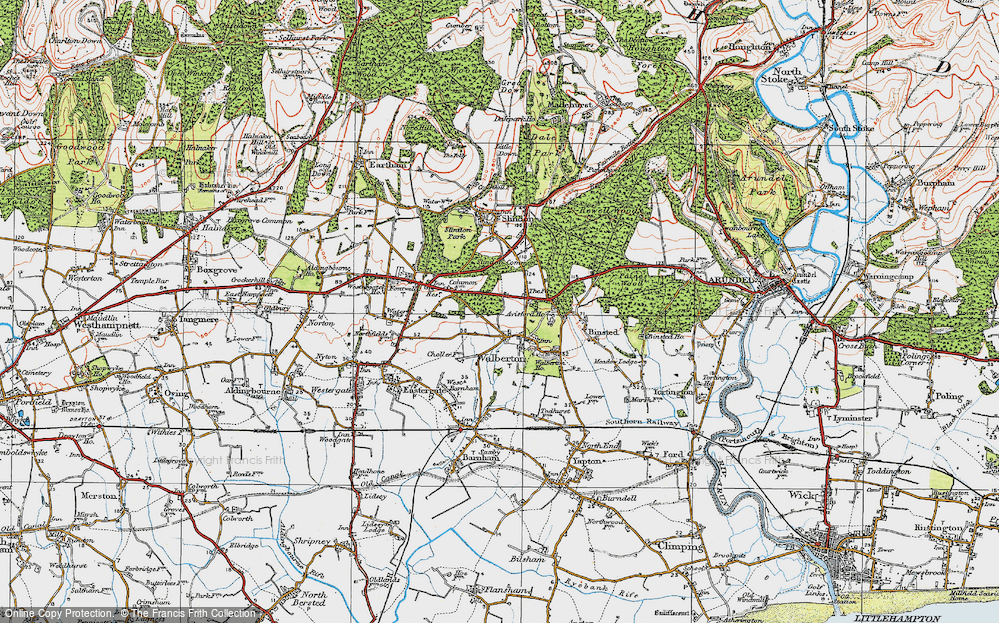 Old Map of Walberton, 1920 in 1920