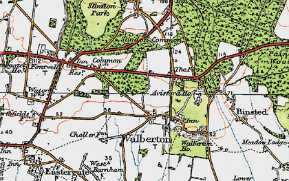 Old map of Walberton in 1920