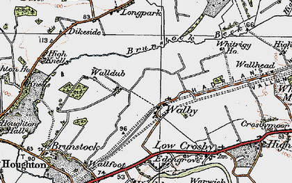 Old map of Walby in 1925