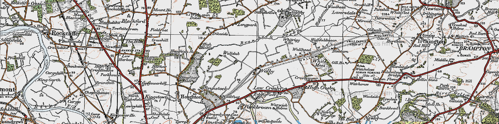 Old map of Walby in 1925