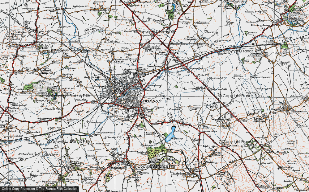 Old Map of Walcot, 1919 in 1919