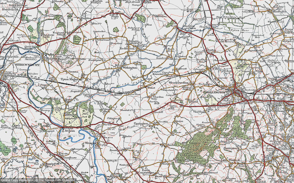 Old Map of Walcot, 1921 in 1921