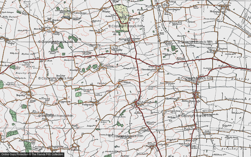Old Map of Walcot, 1922 in 1922