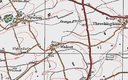 Old map of Walcot in 1922