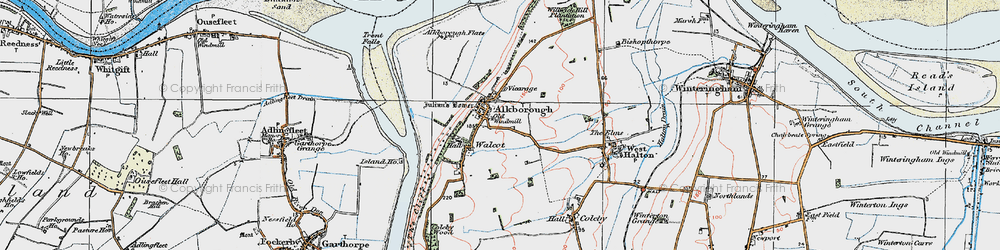 Old map of Walcot in 1924