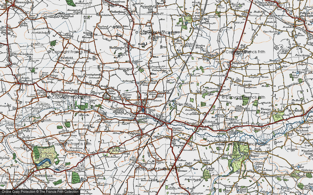 Old Map of Walcot Green, 1921 in 1921
