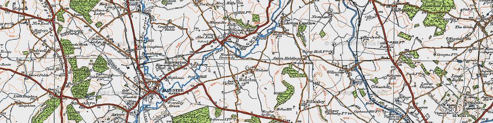 Old map of Walcote in 1919