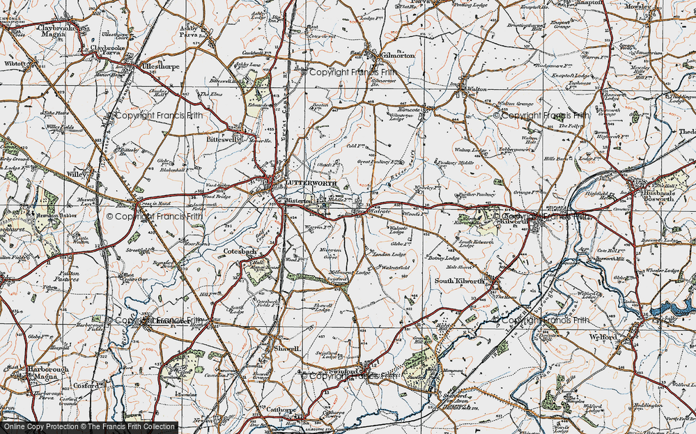 Old Map of Historic Map covering Botney Lodge in 1920