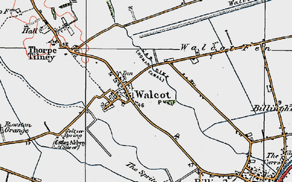 Old map of Walcott in 1923