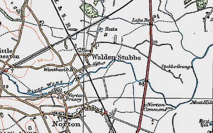 Old map of Walden Stubbs in 1924
