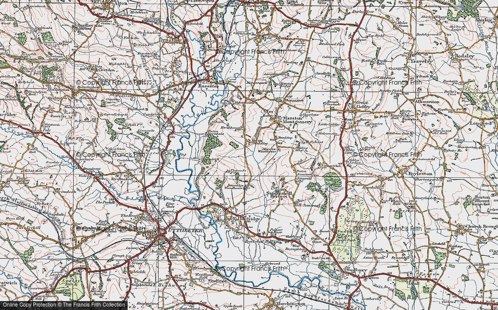 Old Map of Waldley, 1921 in 1921