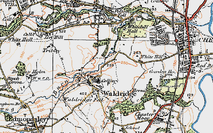 Old map of Waldridge in 1925