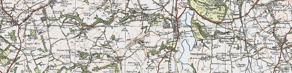 Old map of Waldridge in 1925