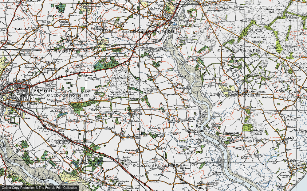 Old Map of Waldringfield Heath, 1921 in 1921