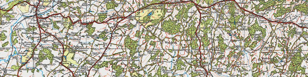 Old map of Waldron in 1920