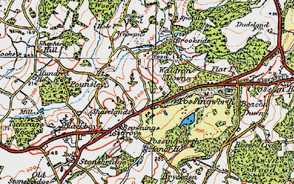 Old map of Waldron Down in 1920