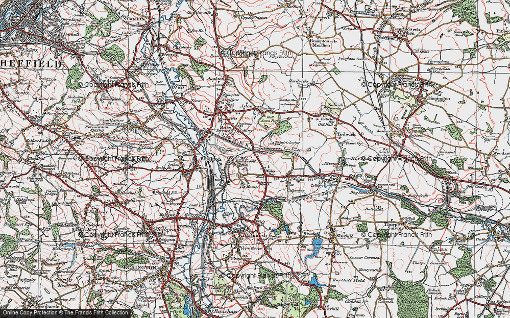 Old Map of Wales Bar, 1923 in 1923