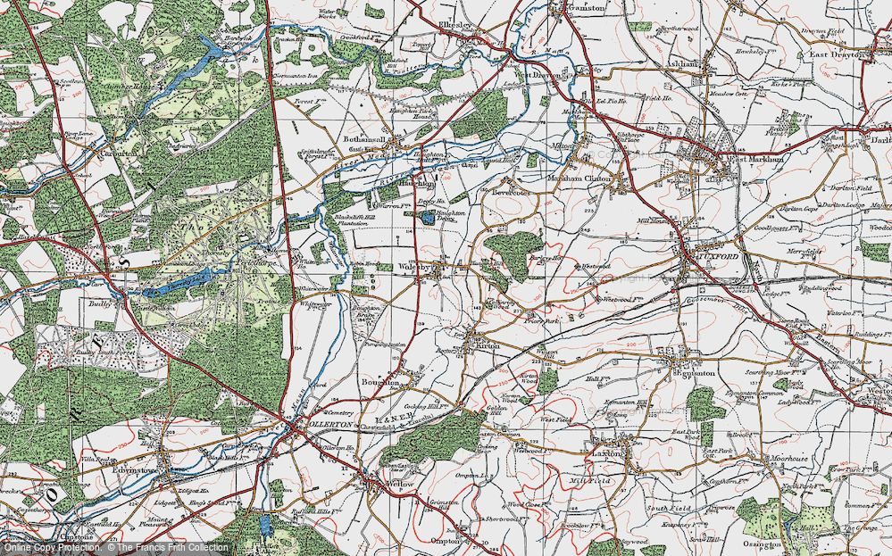 Old Map of Historic Map covering Whitewater Br in 1923