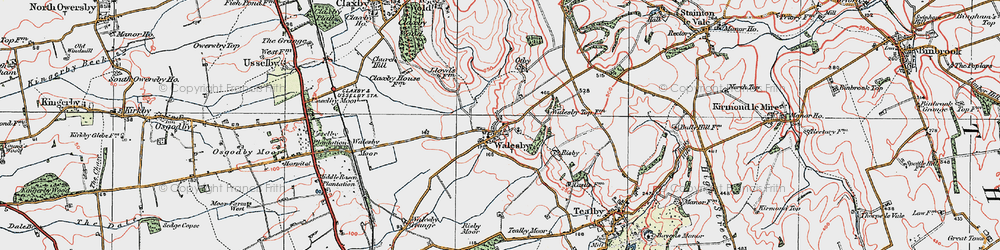 Old map of Walesby in 1923