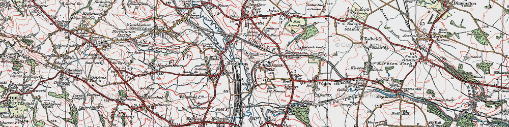 Old map of Waleswood in 1923