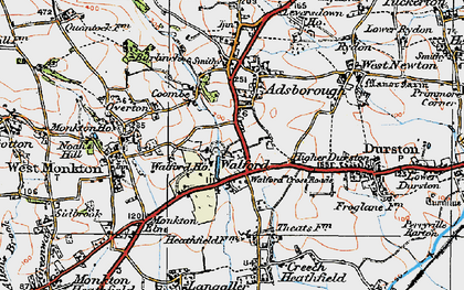 Old map of Walford in 1919