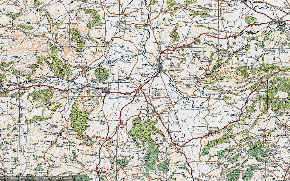 Old Map of Walford, 1920 in 1920