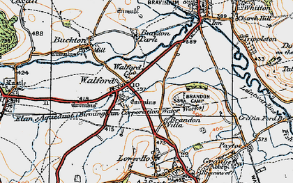 Old map of Brandon Villa in 1920