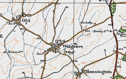 Old map of Walgrave in 1919