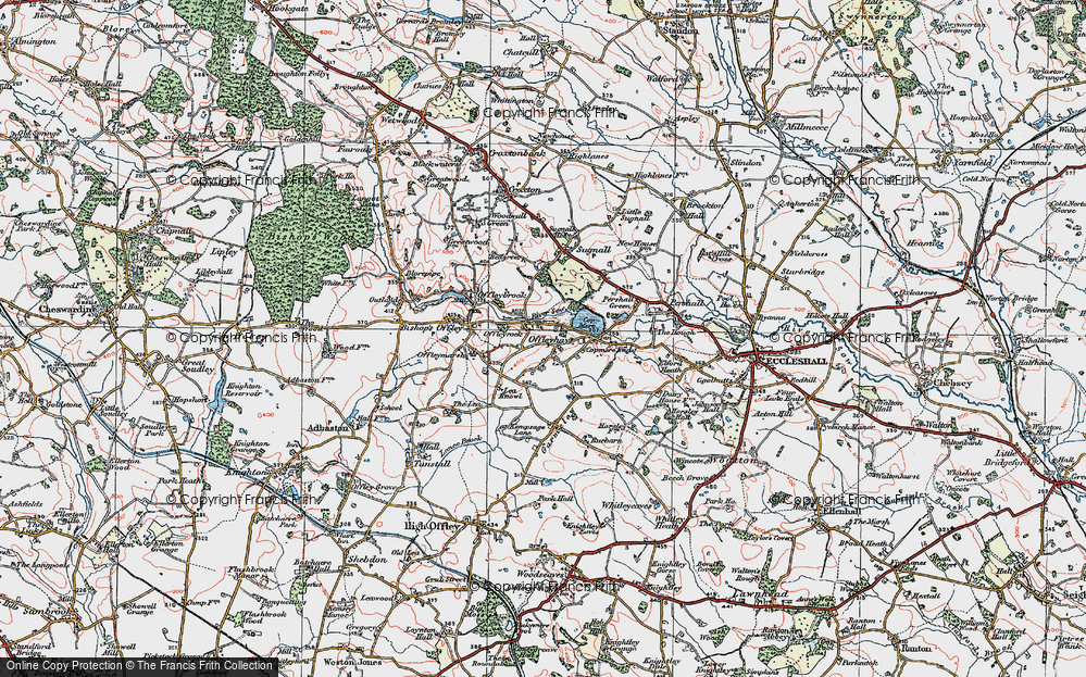 Old Map of Walk Mill, 1921 in 1921