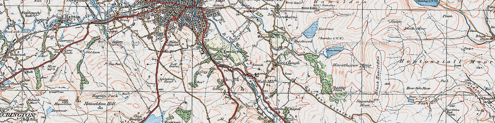 Old map of Walk Mill in 1924