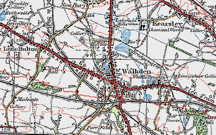 Old map of Walkden in 1924