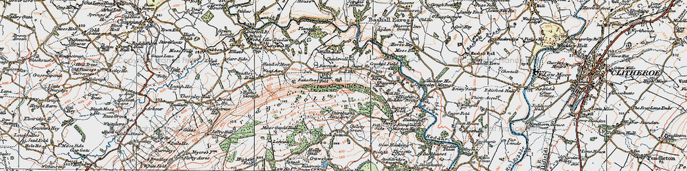 Old map of Walker Fold in 1924