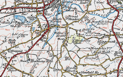Old map of Walker's Heath in 1921
